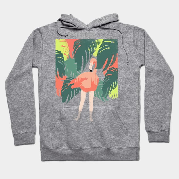 Flamingo Hoodie by EglePlytnikaite